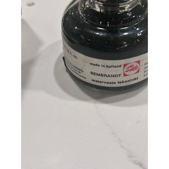 Talens Rembrandt Waterproof Drawing Ink 80 Holland Black - Picture 3 of 7